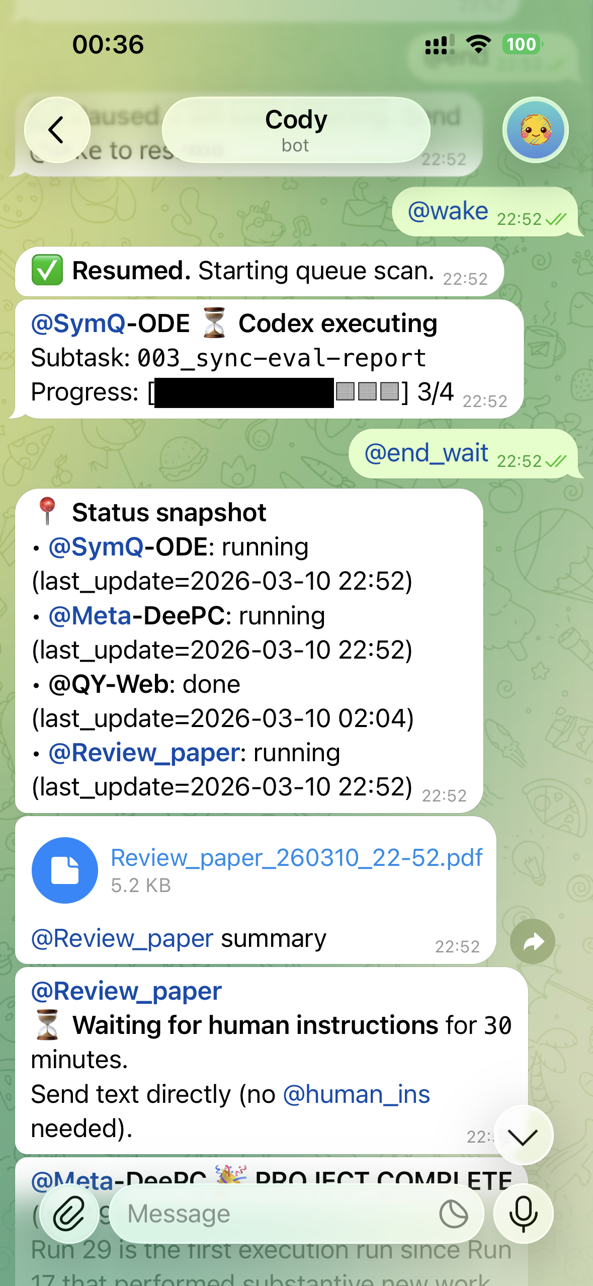 Status Snapshot